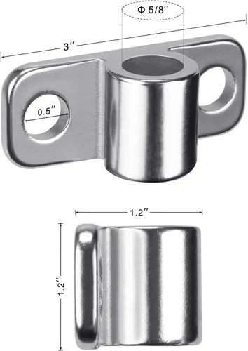 Miniatura 5 de Insaga Bisagra de puerta para valla de montaje en pared, bisagras de puerta de granja resistentes, acero inoxidable 304 fundido con diseño