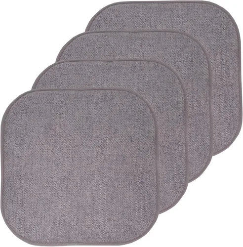 Miniatura 121 de Sweet Home Collection Cojines de espuma viscoelástica para silla, antideslizantes, diseño de panal de abeja, 16 x 16 pulgadas, paquete de 2