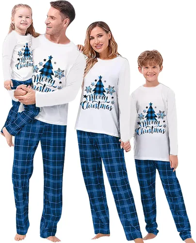 Miniatura 33 de OAKFashion Conjuntos de Pijamas Familiares de Navidad, Pijamas Familiares a Juego de Navidad Ropa de Dormir Pjs