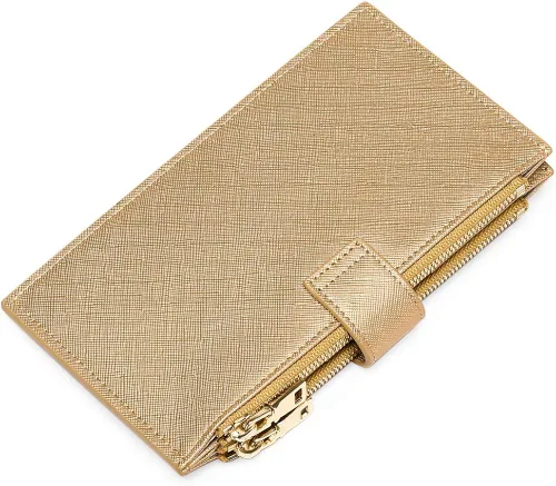 Miniatura 5 de GOIACII - Carteras para mujer de dos pliegues con bloqueo RFID y 2 bolsillos con cremallera