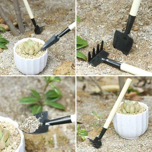 Miniatura 3 de SONGZIMING Juego de 15 herramientas para plantas suculentas, mini kit de herramientas de riego para plantas de jardinería en miniatura suculentas
