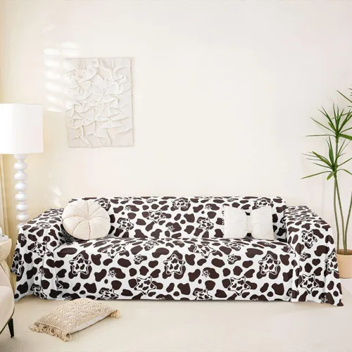 Miniatura 16 de Erosebridal Funda protectora para sofá, diseño de vaca lechera, diseño de vaca verde manzana, funda acolchada para sofá de animales occidentales