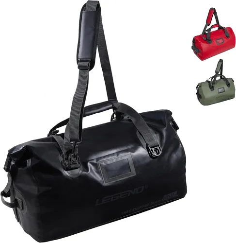 Miniatura 14 de LEGEND Bolsa de lona impermeable – Bolsa de lona resistente para exteriores, camping, canotaje y viajes, bolsa seca de PVC de alta calidad, bolsa