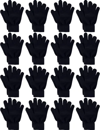 16 pares de guantes de invierno para hombres y mujeres, guantes de punto elásticos cálidos para adultos, paquete a granel