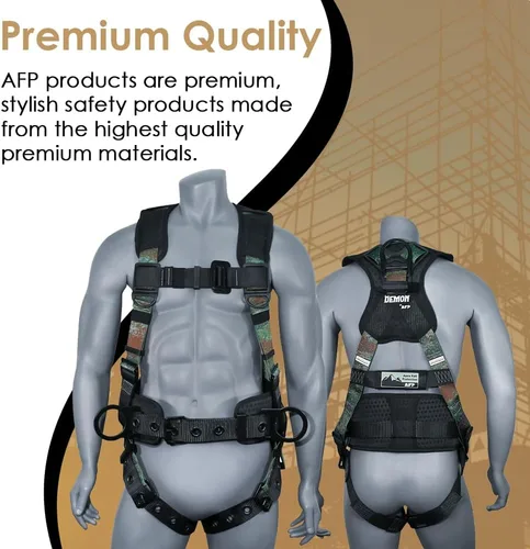 Miniatura 9 de AFP Demon Fall Protection Comfortable Safety Harness (OSHA/ANSI PPE)