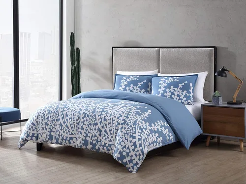 Miniatura 2 de City Scene - Juego de funda de edredón tamaño King, ropa de cama 100% algodón suave para comodidad durante todo el año, juego de cama de 3 piezas