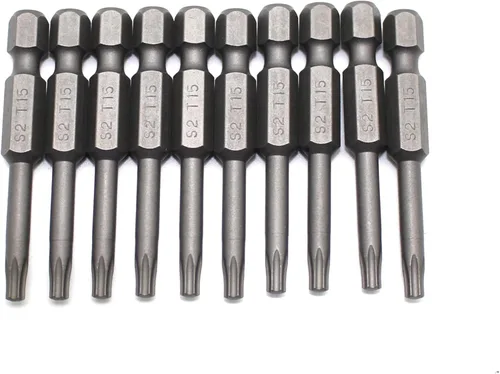 Miniatura 19 de TMAX Juego de puntas de destornillador de cabeza de estrella T6 Torx de 25 piezas, acero S2 de 6 puntos T-6 puntas de inserción de destornillador