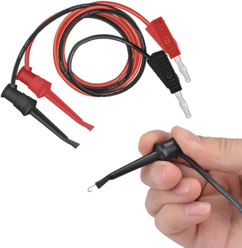 Miniatura 9 de HANDSKIT Kit de cables de prueba de multímetro, juego de cables de prueba con pinzas de cocodrilo, sonda de mini ganchos de prueba y sondas