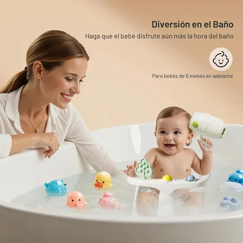 Miniatura 2 de Asiento de baño para bebés de 6 meses en adelante, asientos de bañera para bebés sentados con taza de enjuague, antideslizante, cómodo, esenciales