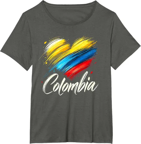 Miniatura 18 de Camiseta de orgullo colombiano con corazón de la bandera de Colombia