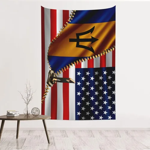 Miniatura 22 de Tapiz de bandera estadounidense y bandera cubana de Cuba, 60 x 40 pulgadas, divertido tapiz estético, arte de pared para dormitorio, sala de estar