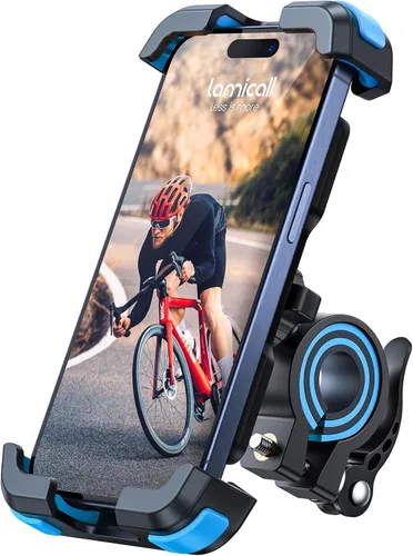 Miniatura 9 de Lamicall Soporte de teléfono para bicicleta, soporte de teléfono para motocicleta, soporte ajustable para teléfono celular, clip para manillar