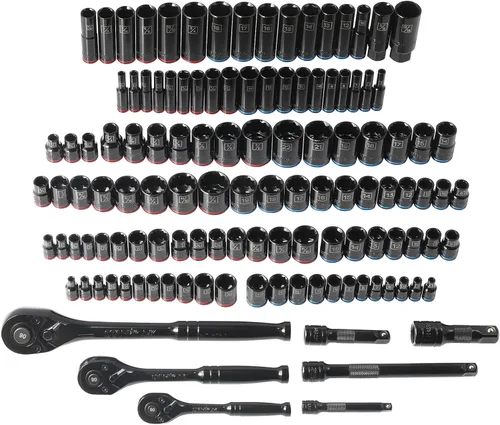 Miniatura 5 de STARWORK TRUE MECHANIC - Juego de herramientas mecánicas de 303 piezas, llave de trinquete 120T, profesional, SAE/métrica