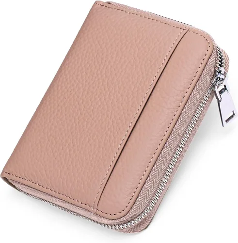 Miniatura 14 de SENDEFN Cartera de cuero para mujer, con bloqueo RFID, pequeñas carteras compactas, titular de la tarjeta de crédito con ventana de identificación