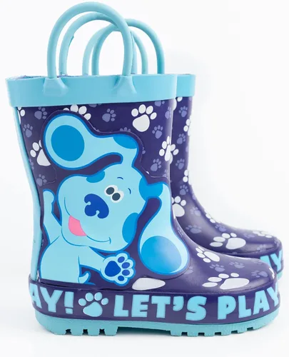 Miniatura 4 de Blue's Clues And You Wellies - Botas de agua para niños y niñas Animated Blue Puppy Lets Play Wellington Botas resistentes al agua Zapatos