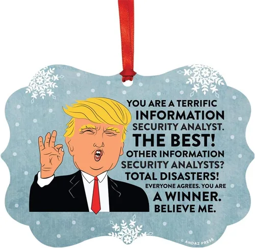 Miniatura 88 de Andaz Press Presidente Donald Trump Fancy Frame Recuerdo Adorno de Navidad Regalo de broma Ejecutivo de Cuenta, 1 paquete, Divertidas Ideas