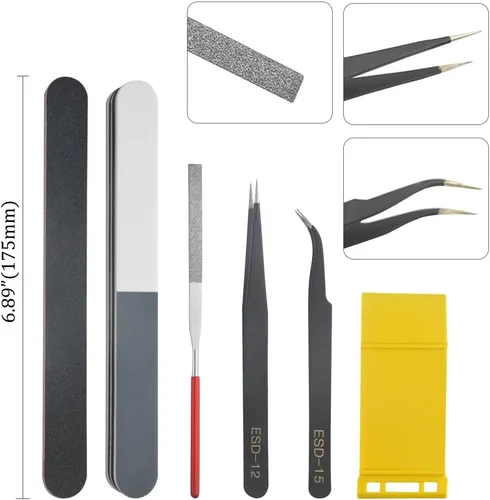 Miniatura 3 de Kit de herramientas de modelo profesional de 9 piezas, modelador, herramientas básicas, juego de manualidades, kit de herramientas de construcción