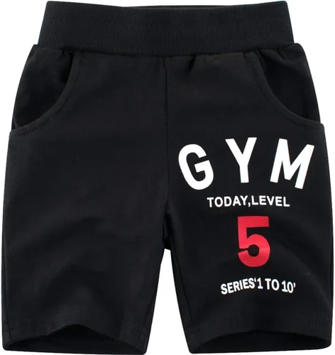 Miniatura 3 de Paquete de 2 pantalones cortos deportivos de punto de verano para niños y niñas, pantalones cortos suaves casuales para bebés