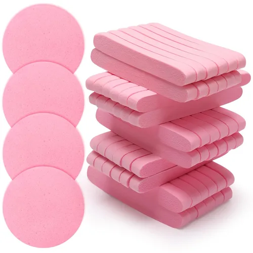 Esponja facial comprimida, esponja limpiadora facial Luxiv para esteticistas, maquillaje comprimido, esponja facial, esponjas faciales redondas para