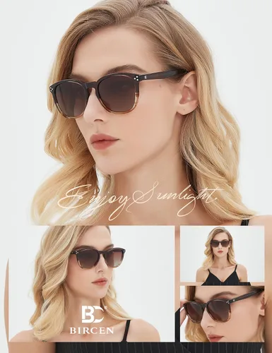 Miniatura 32 de Gafas de sol polarizadas para mujer con protección UV para mujer, a la moda, grandes sombras con marco de acetato BC2110