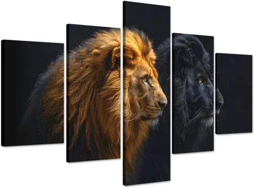 Miniatura 33 de 5 piezas de pintura sobre lienzo ardiente de fénix dibujado en estilo heráldico fuego fénix arte de pared vintage impresiones obras de arte arte