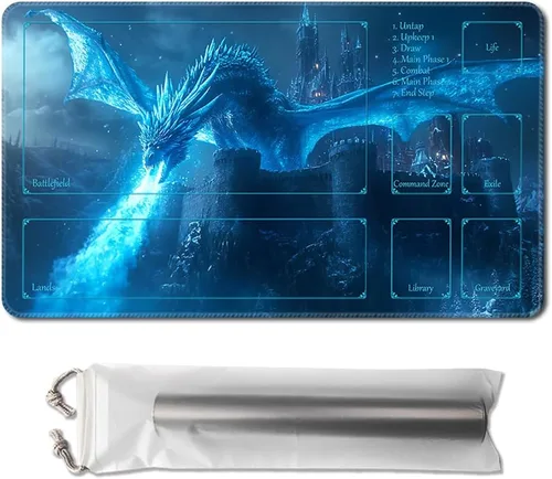 Miniatura 23 de MTG - Tapete de juego de 24 x 14 pulgadas, bolsas de almacenamiento con parte trasera antideslizante, ideal para entusiastas