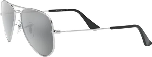 Miniatura 3 de Ray-Ban Junior Rj9506s - Gafas de sol de aviador de metal para niños Plata/Gris Espejo Plata