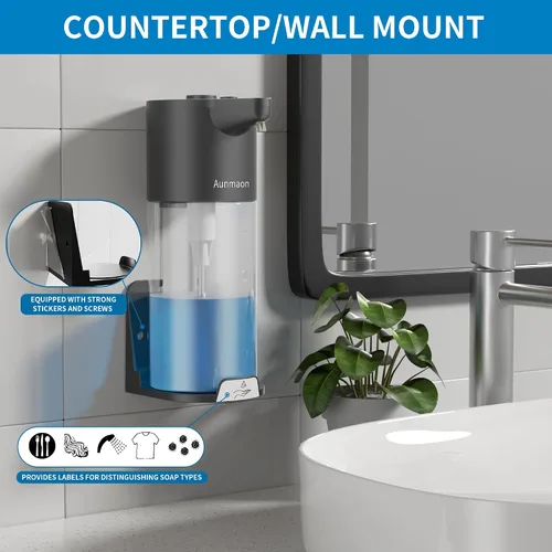 Miniatura 4 de Dispensador automático de jabón sin contacto, ajuste físico simple, dispensador de jabón de plato de mano de bajo consumo de batería para cocina