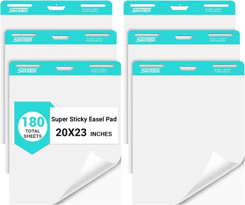 Miniatura 7 de Papel de carta, almohadilla de caballete pegajosa para profesores, 20 x 23 pulgadas, papel de anclaje con líneas, papel autoadhesivo, pesado, sin