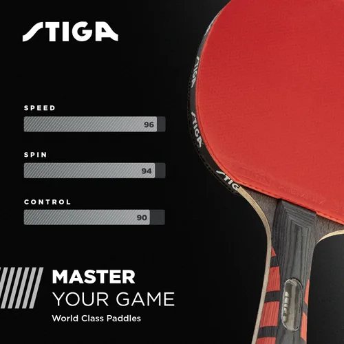 Miniatura 5 de STIGA Ping Pong Paddles - 2mm Tournament-Approved Sponge - Flared Handle for Enhanced Control - Competitive Table Tennis Racket for Family Fun