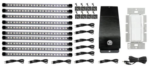 Miniatura 3 de Kit de luz de cocina LED de 12V con cableado directo Inspired LED 10 paneles Sistema LED regulable incluido Blanco frío 6000K Paneles