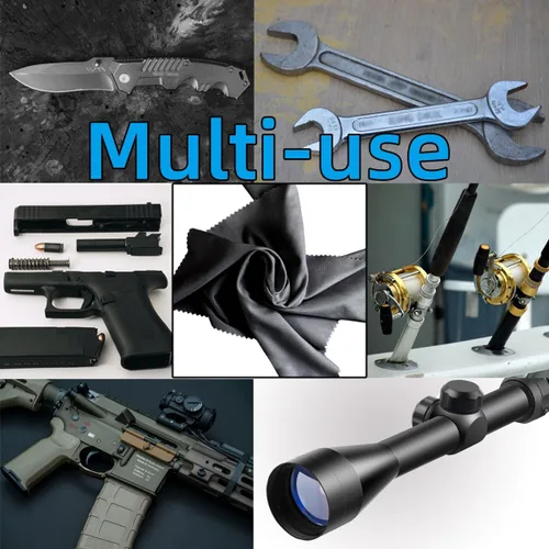 Miniatura 3 de Paquete de 6 paños de limpieza de pistola de microfibra, trapos de limpieza de pistola de 12 x 12 pulgadas, trapos de limpieza reutilizables de Negro