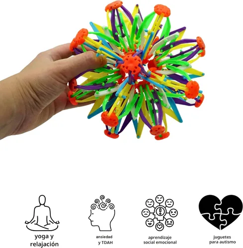 Miniatura 6 de 4E's Novelty Bola expandible, esfera sensorial de plástico para niños y adultos