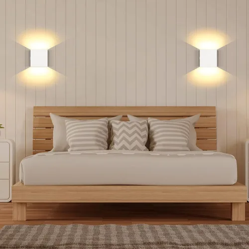 Miniatura 7 de Lightess Aplique de pared con batería con control táctil, luces LED de pared recargables, luces de montaje en pared arriba hacia abajo