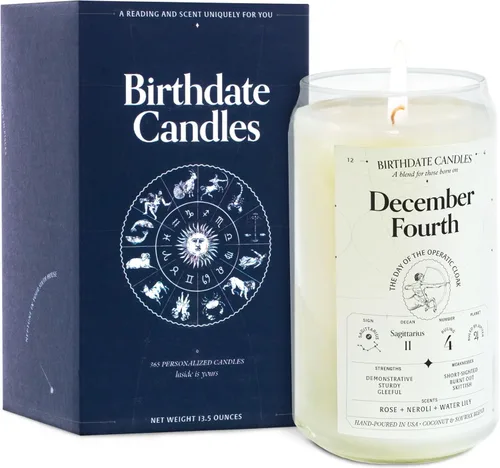 Miniatura 188 de Velas con fecha de nacimiento, 28 de octubre, velas perfumadas del zodiaco de Escorpio, regalo de cumpleaños, aroma a bergamota, canela y caoba