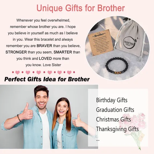 Miniatura 6 de UNGENT THEM Pulsera para hombre y niño, regalos para papá, hijo, mi hombre, nieto, hermano, marido, papá extra, tío, aniversario, graduación
