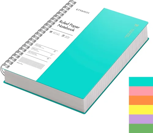 Miniatura 35 de EMSHOI Cuaderno de espiral A4 con rayas universitarias, 11.2" X 8.27", 300 páginas/150 hojas, páginas perforadas fáciles de rasgar, papel grueso