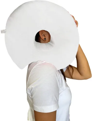 Miniatura 8 de Almohada de dona para piercings de oído, cómoda y suave para dormir de lado, reduce las molestias en las orejas, decoración divertida, cojín