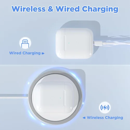 Miniatura 4 de Funda de carga para AirPods de 1ª/2ª generación, estuche cargador de repuesto para Airpod de 1ª/2ª generación con batería incorporada de 450 mAh