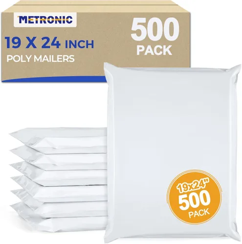 Miniatura 20 de Metronic Sobres de polietileno grandes de 24 x 24 pulgadas, 100 unidades, bolsas de envío adhesivas fuertes para ropa, sobres impermeables para Lila