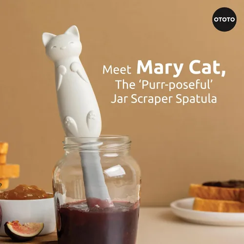 Miniatura 2 de OTOTO Espátula raspadora de tarros, raspador de silicona, accesorios de cocina bonitos, accesorios de cocina únicos y divertidos para amantes