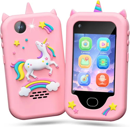 Miniatura 11 de Lapare - Teléfono inteligente para niños, 2.8'' de pantalla táctil HD con cámara doble para niños, teléfono de juguete de dinosaurio