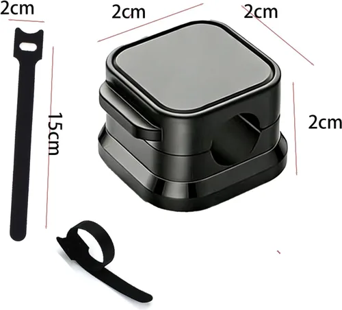 Miniatura 2 de 36 soportes magnéticos para cables organizadores de cables para mesita de noche, computadora, soporte magnético para cables de mouse, soportes black3