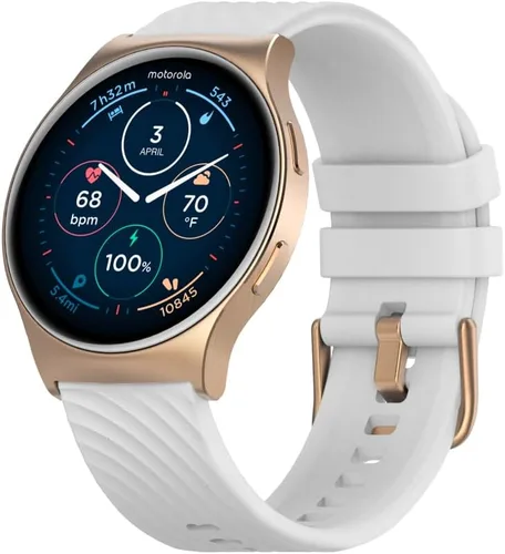 Miniatura 9 de Motorola Moto Watch 120 - Reloj inteligente Bluetooth de alta calidad con pantalla AMOLED, batería de 10 días, seguimiento de frecuencia cardíaca