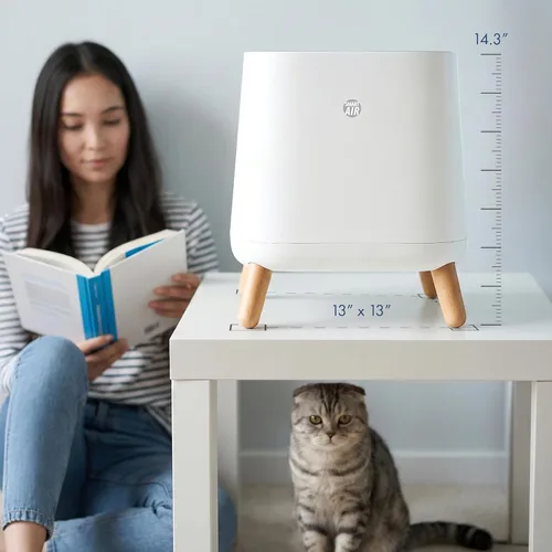 Miniatura 3 de Smart Air (AKA Smart Health) Purificador de aire Sqair H13 HEPA y carbón activado Limpia hasta 900 pies cuadrados/30 minutos, 23-52 dB Para