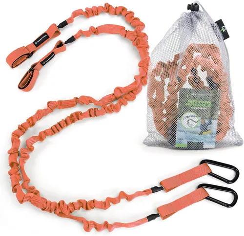 Miniatura 9 de Gradient Fitness 2 Pack Kayak Paddle Leash, 5-8 Feet Stretchable Paddle Strap with Carabiner Secure Leash Lanyard Rope for SUP Kayak Canoe Paddle