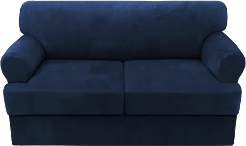 Miniatura 79 de H.VERSAILTEX Funda para sofá de 2 piezas, fundas para sillón con cojines en forma de T, funda para sofá de terciopelo grueso, protector de muebles