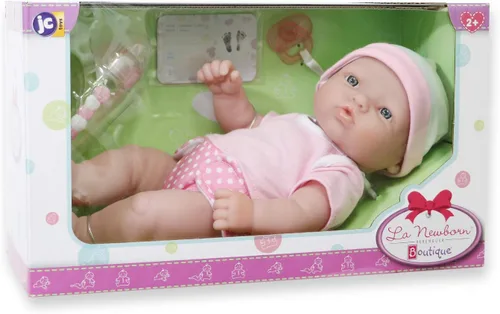 Miniatura 6 de JC Toys - La Newborn Nursery Set de regalo de muñeca bebé de 7 piezas Muñeca de bebé realista de 12 pulgadas con accesorios Rosa A partir
