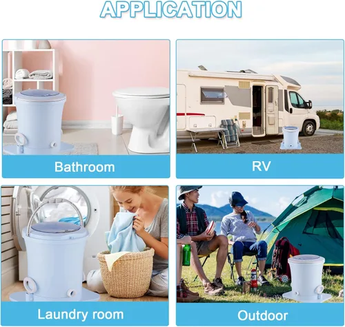 Miniatura 6 de Secadora de ropa manual portátil, mini giratoria, secadora compacta no eléctrica, secadora de lavandería para RV, camping, escuela, apartamento