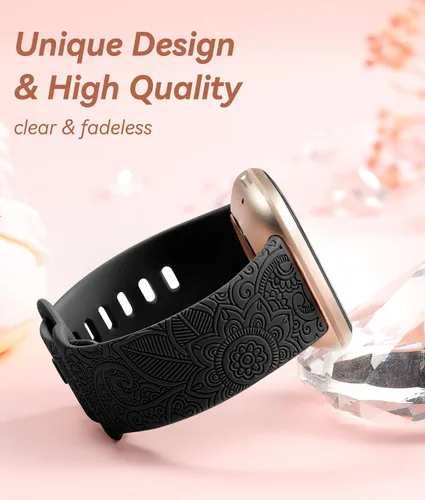 Miniatura 2 de Odbeai Correa compatible con Fitbit Versa 4/3 Correas para Mujer/Sense 2/Sense Correas, Bonito Patrón Floral Bohemio Elegante Pulseras de Repuesto